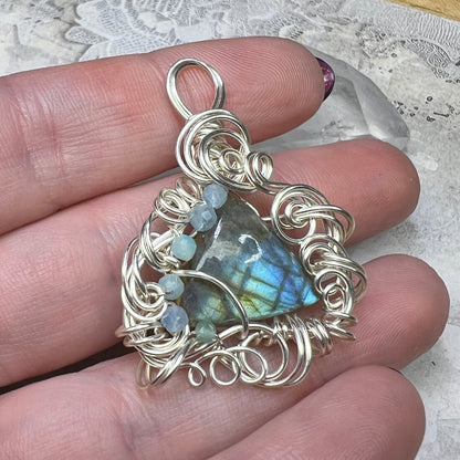 Petite Labradorite Pendant #1