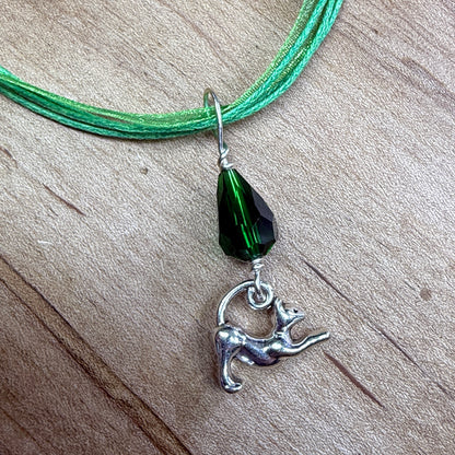 Kitty Pendant - green