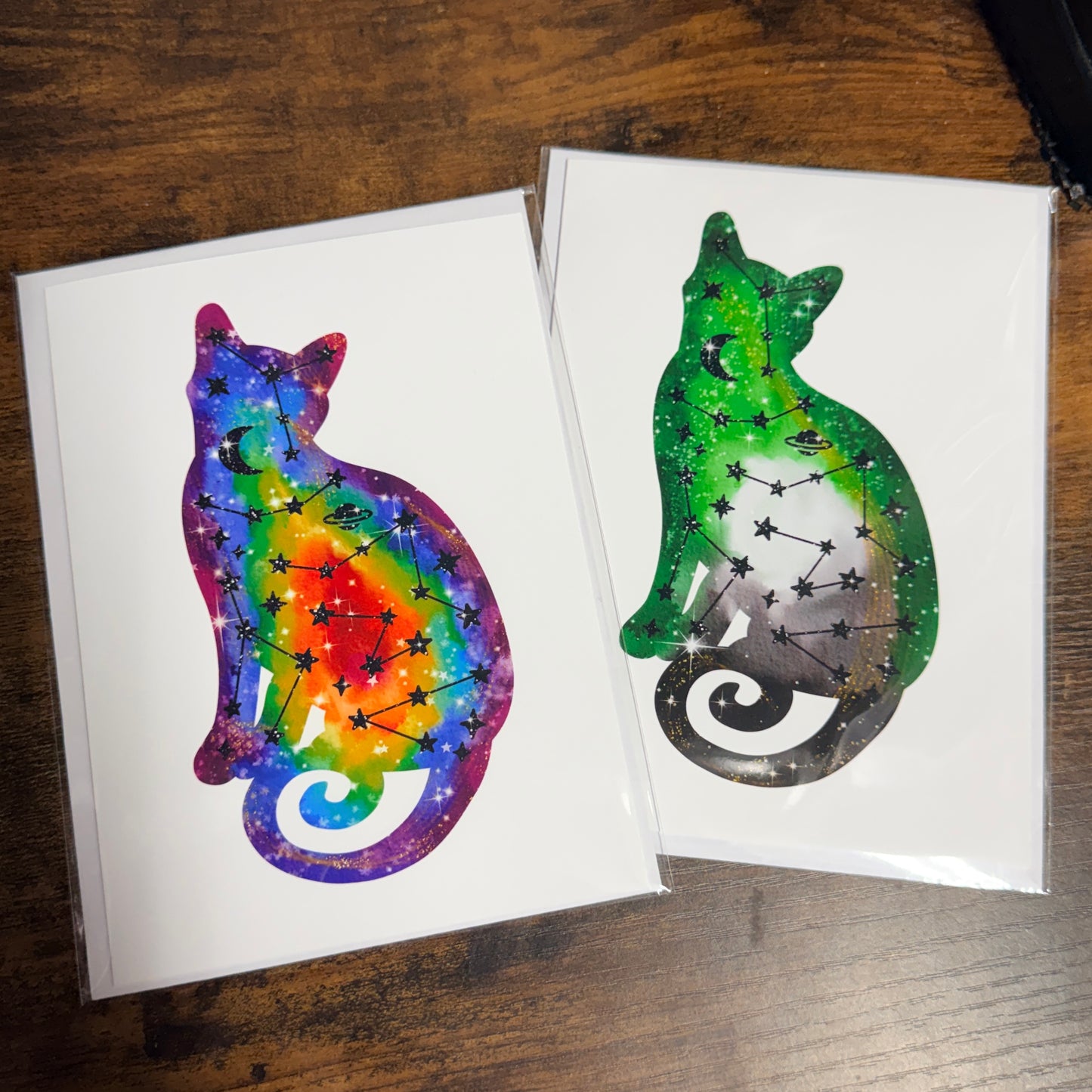 Celestial Kitty Greeting Cards