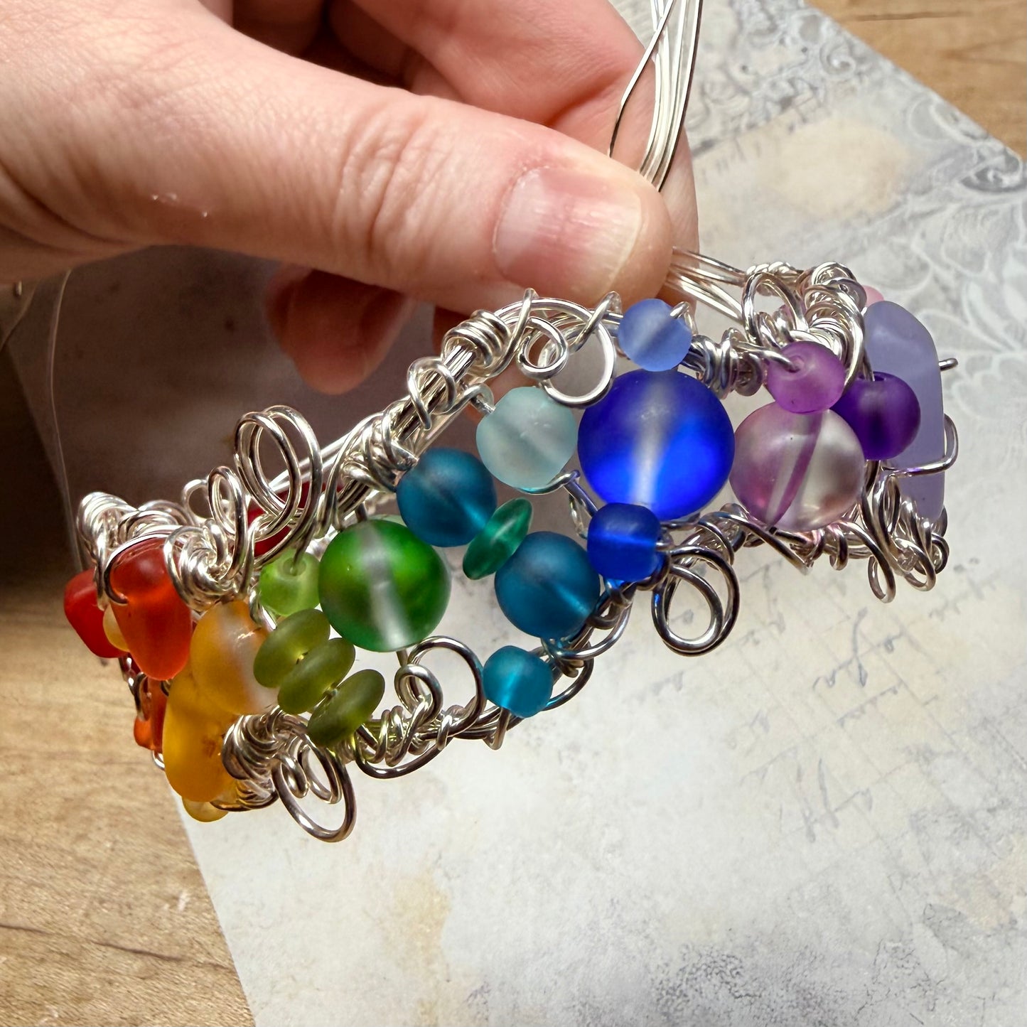 Mermaid Summer - rainbow cuff #2