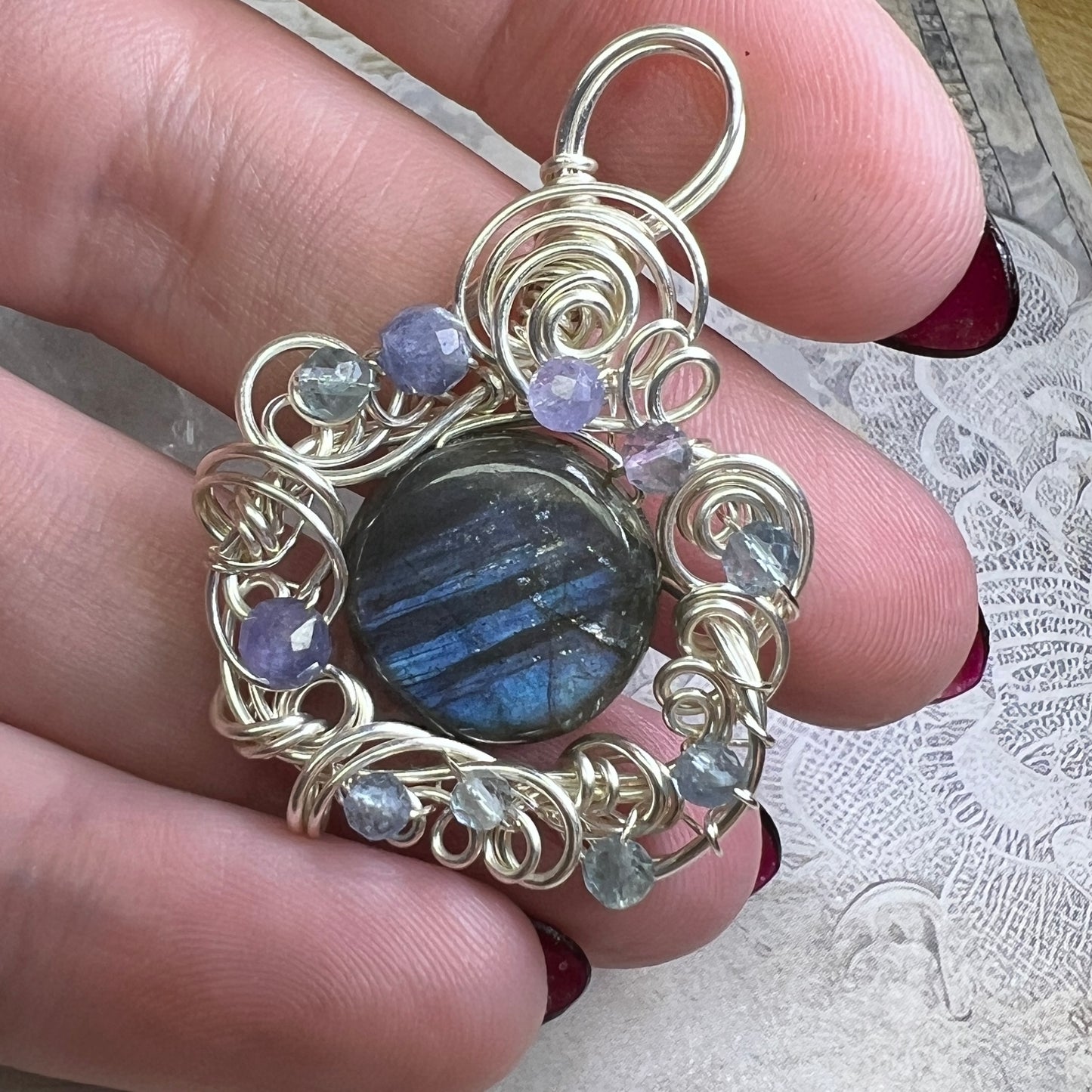 Petite Labradorite Pendant #11