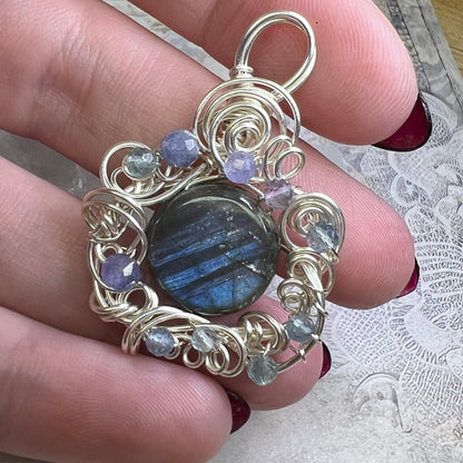 Petite Labradorite Pendant #11