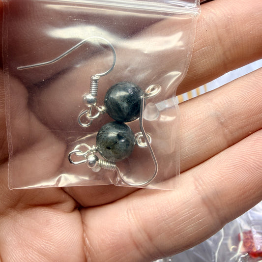 Magpie Rummage Sale - larvikite earrings