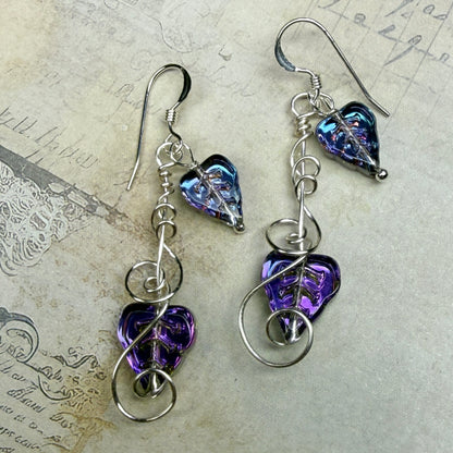 under summer skies: sunset leaf earrings