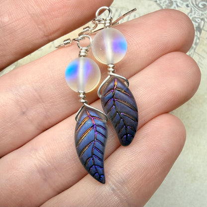 Mermaid Summer - leaf earrings