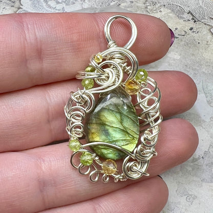 Petite Labradorite Pendant #2