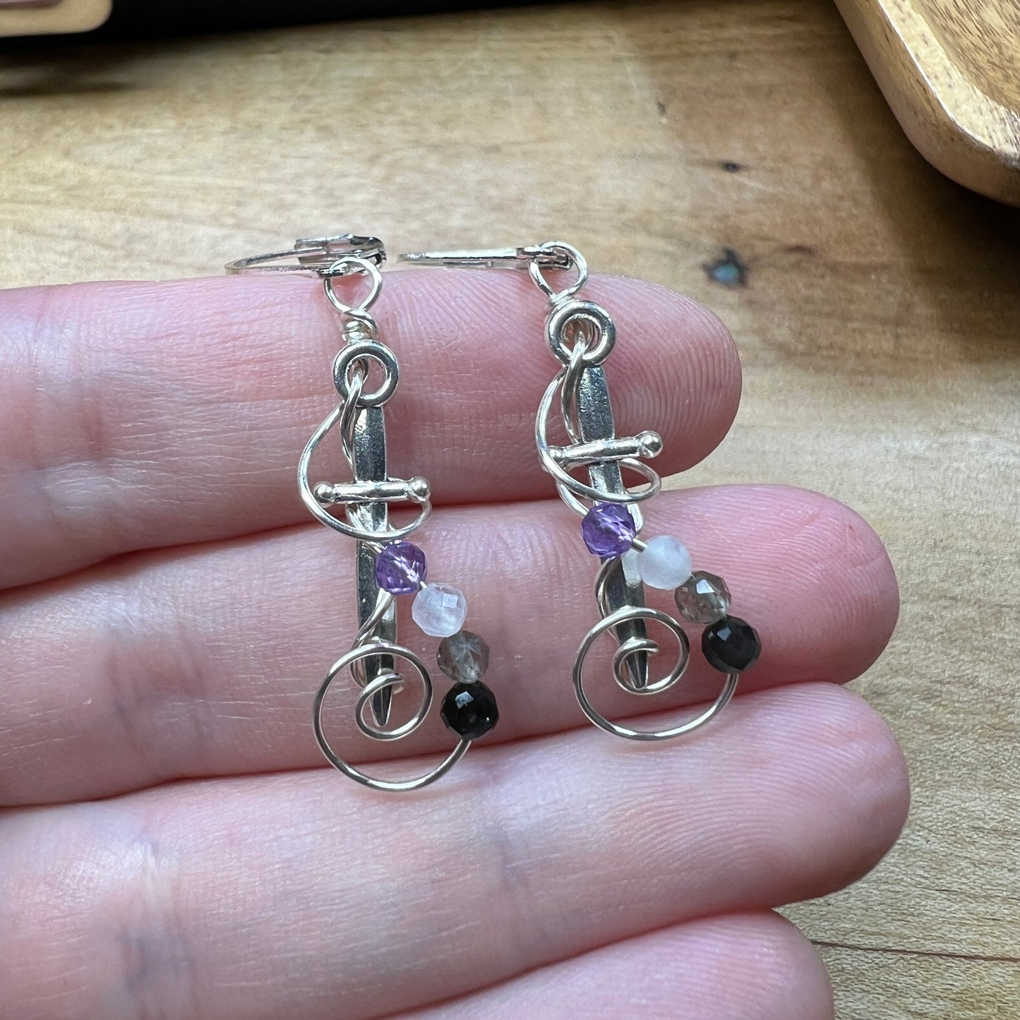 Custom sword pendant & earrings