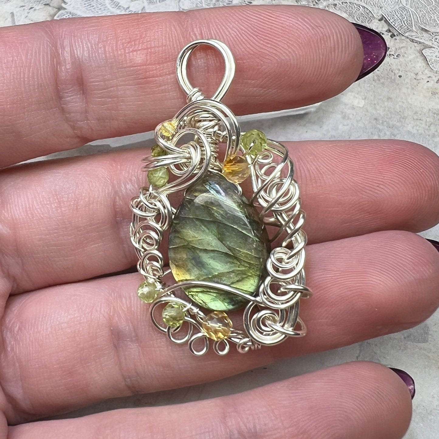 Petite Labradorite Pendant #2