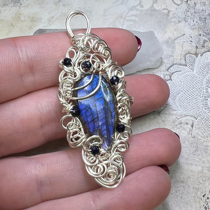 Petite Labradorite Pendant #7