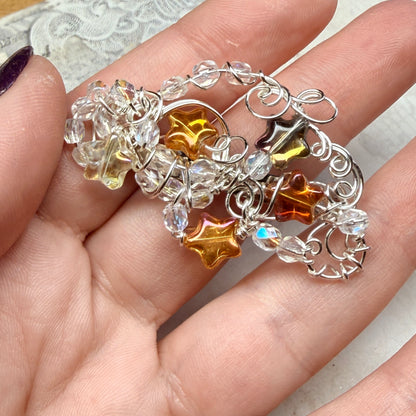 Golden star barrette