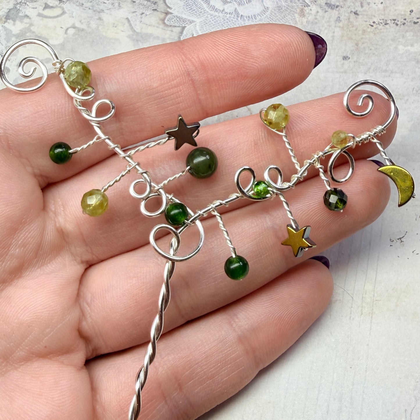 Hair ornament - green