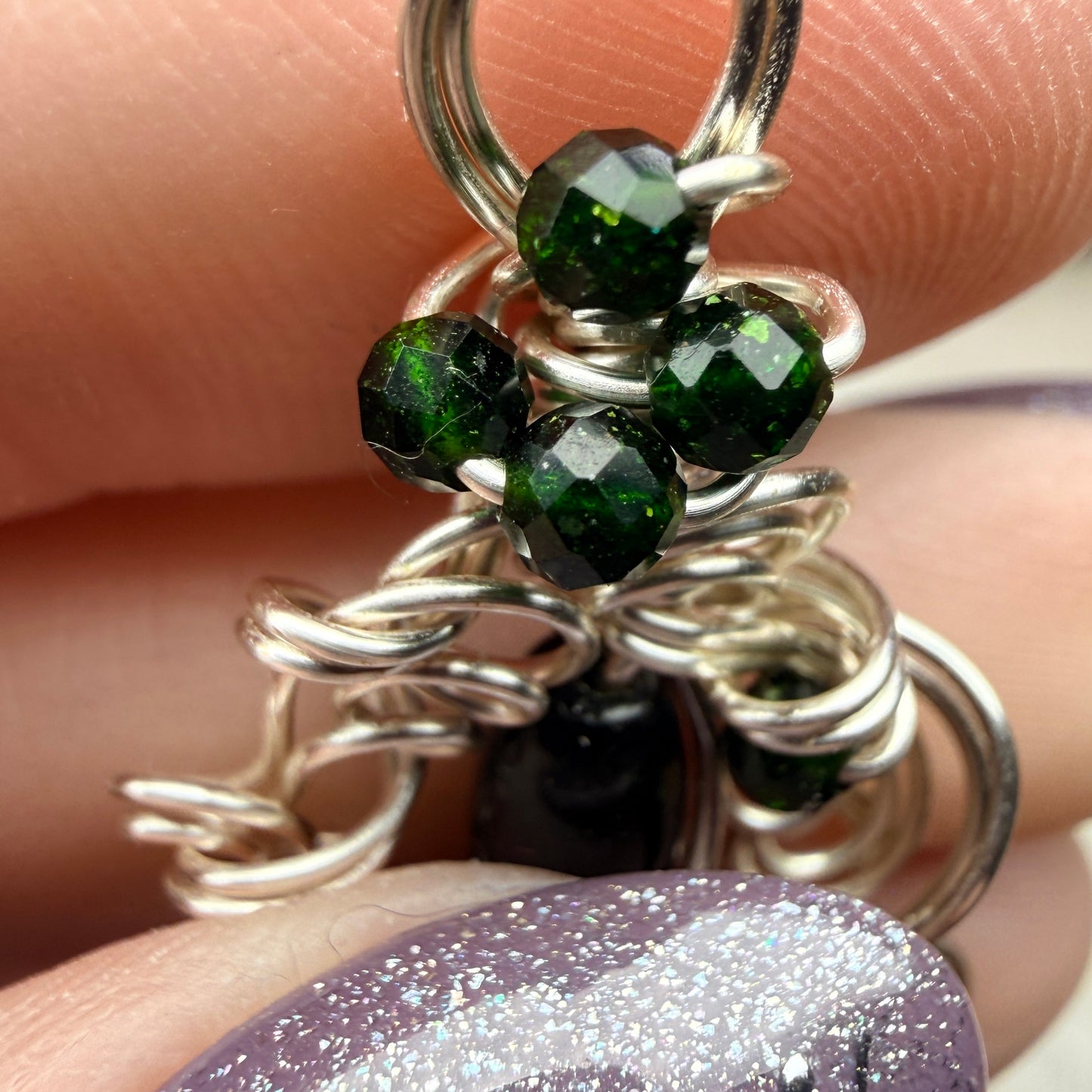 Green goldstone pendant