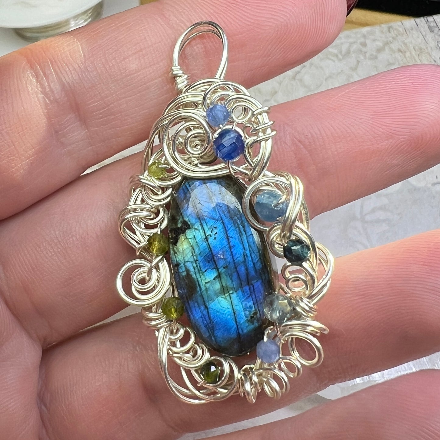 Petite Labradorite Pendant #5