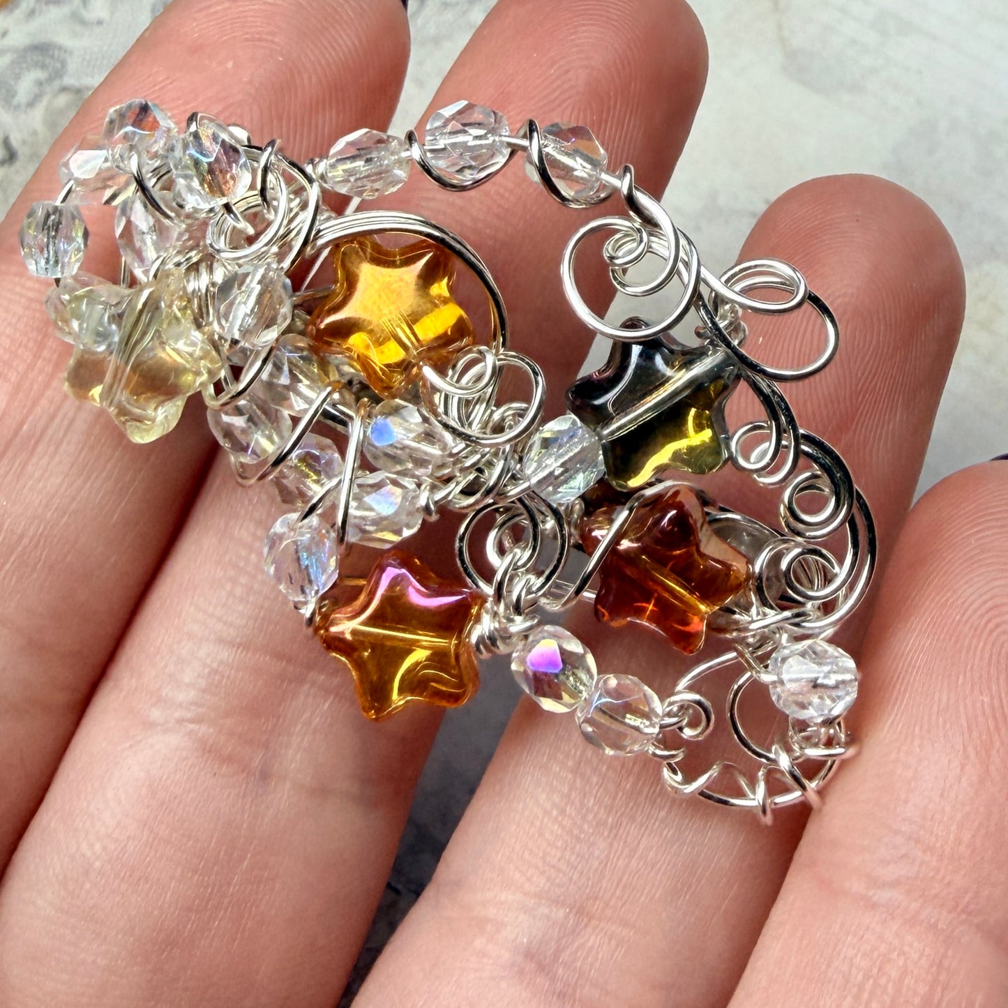 Golden star barrette