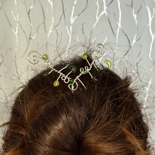 Hair ornament - green