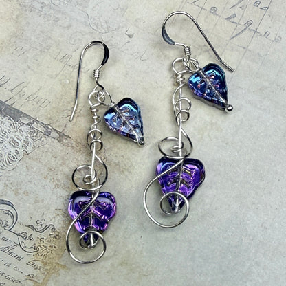 under summer skies: sunset leaf earrings