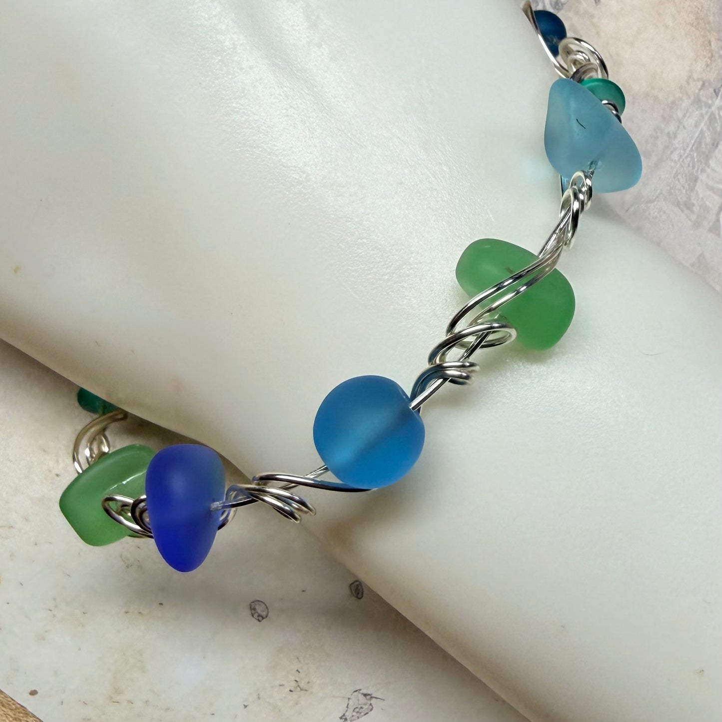 Mermaid Summer - green and blue bracelet