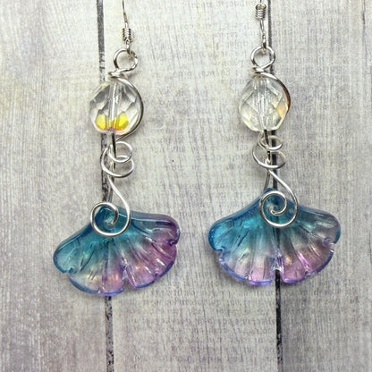 under summer skies: ginkgo earrings