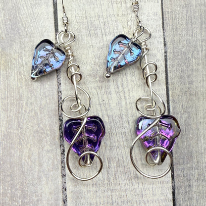 under summer skies: sunset leaf earrings