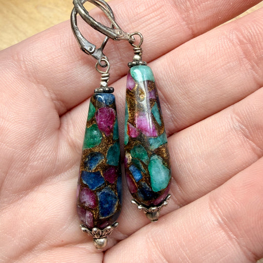 Magpie Rummage Sale - composite stone earrings (personal collection)