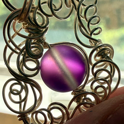 Mermaid Summer - purple glow pendant