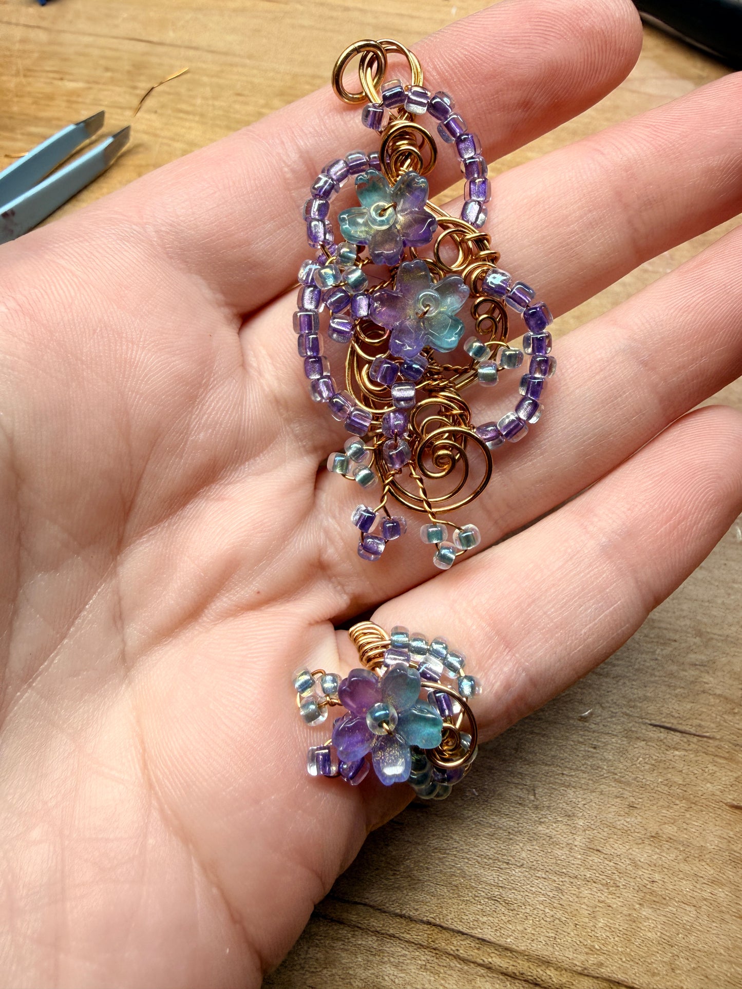 Custom ring for GC (to match floral set)