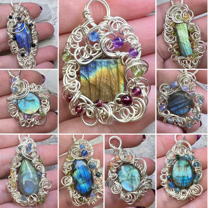 $48 labradorite pendants