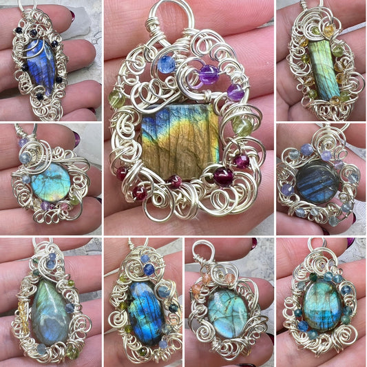 $48 labradorite pendants