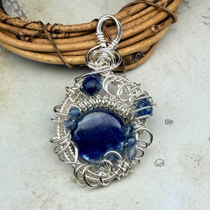 Blue Kyanite pendant #2