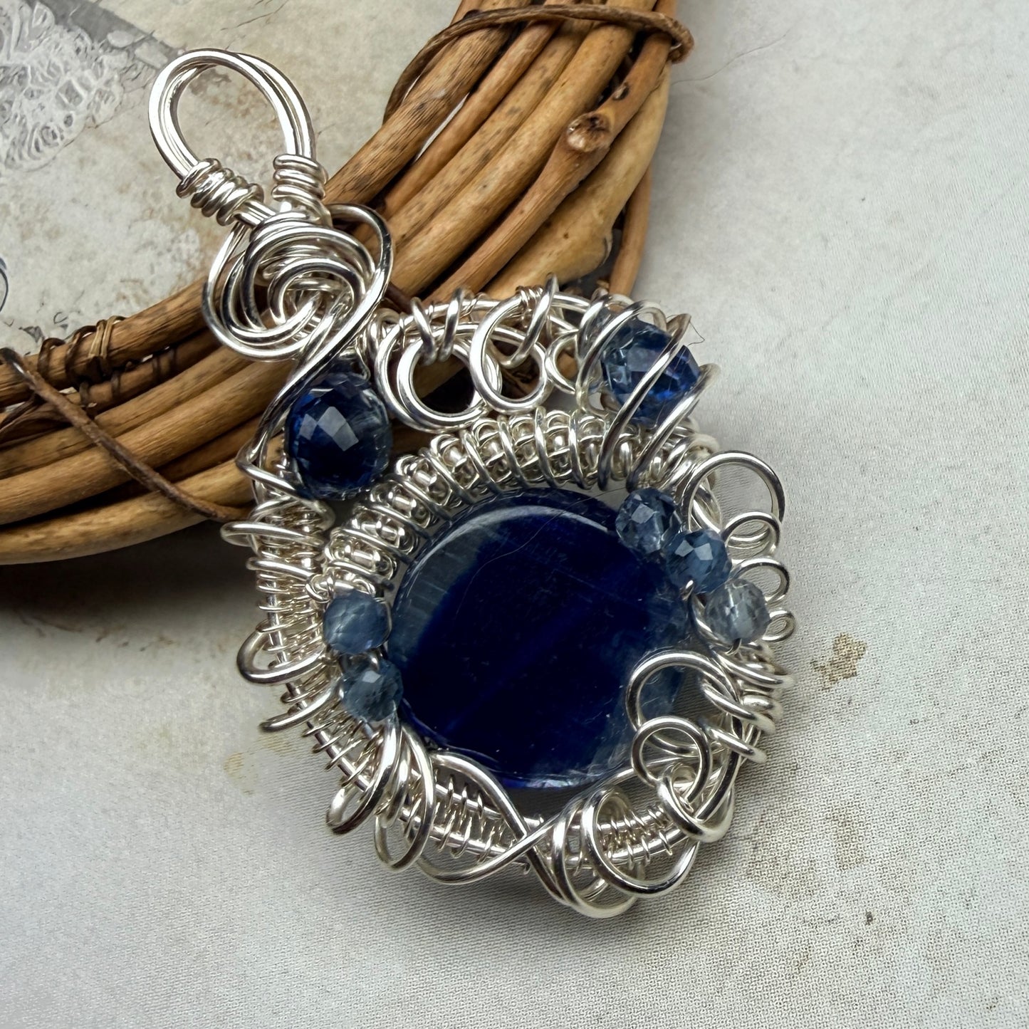 Blue Kyanite pendant #2