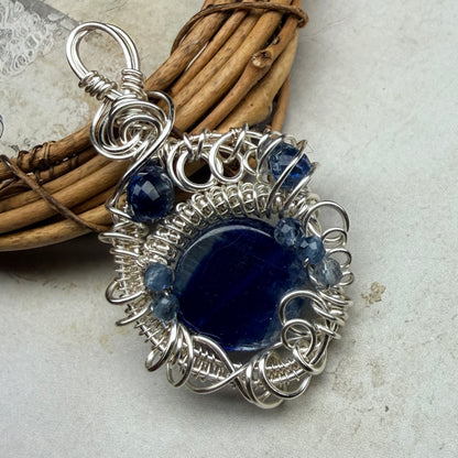 Blue Kyanite pendant #2