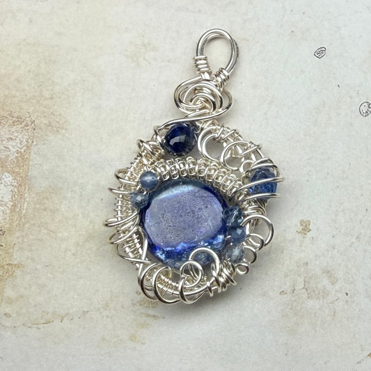 Blue Kyanite pendant #2