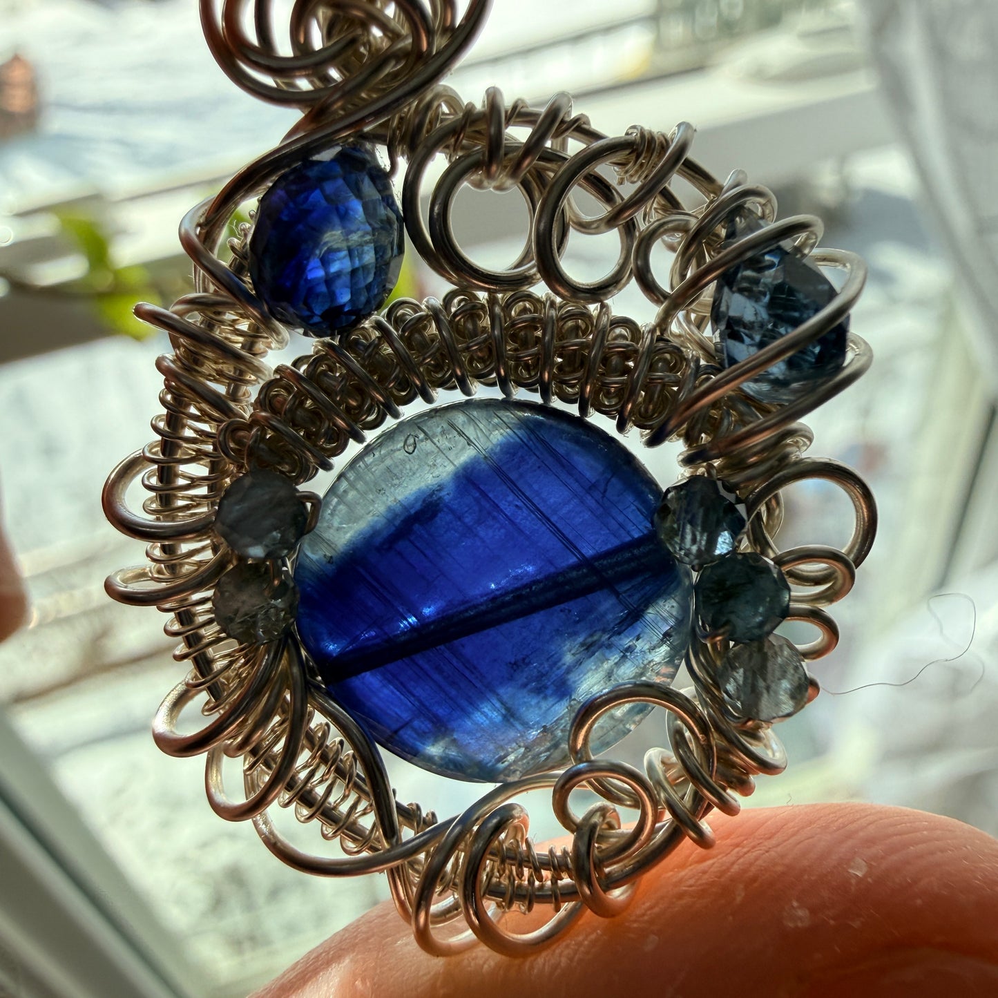 Blue Kyanite pendant #2