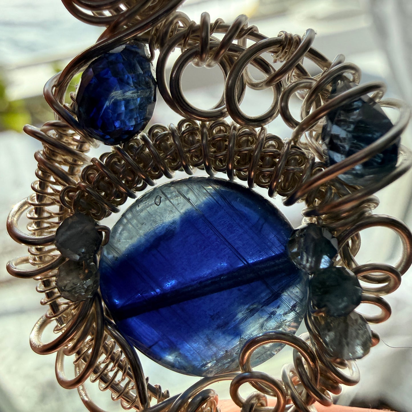 Blue Kyanite pendant #2