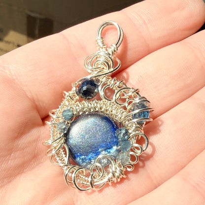 Blue Kyanite pendant #2