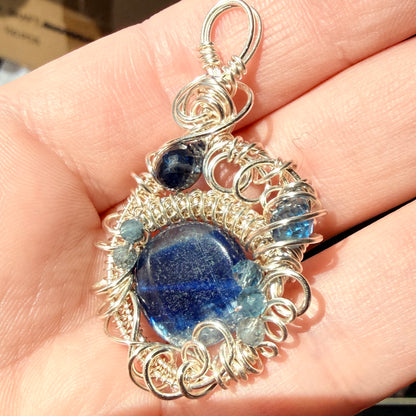 Blue Kyanite pendant #2