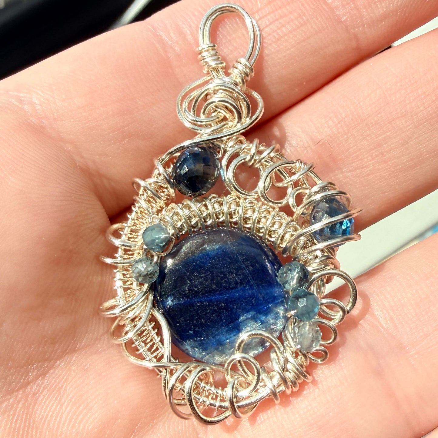 Blue Kyanite pendant #2