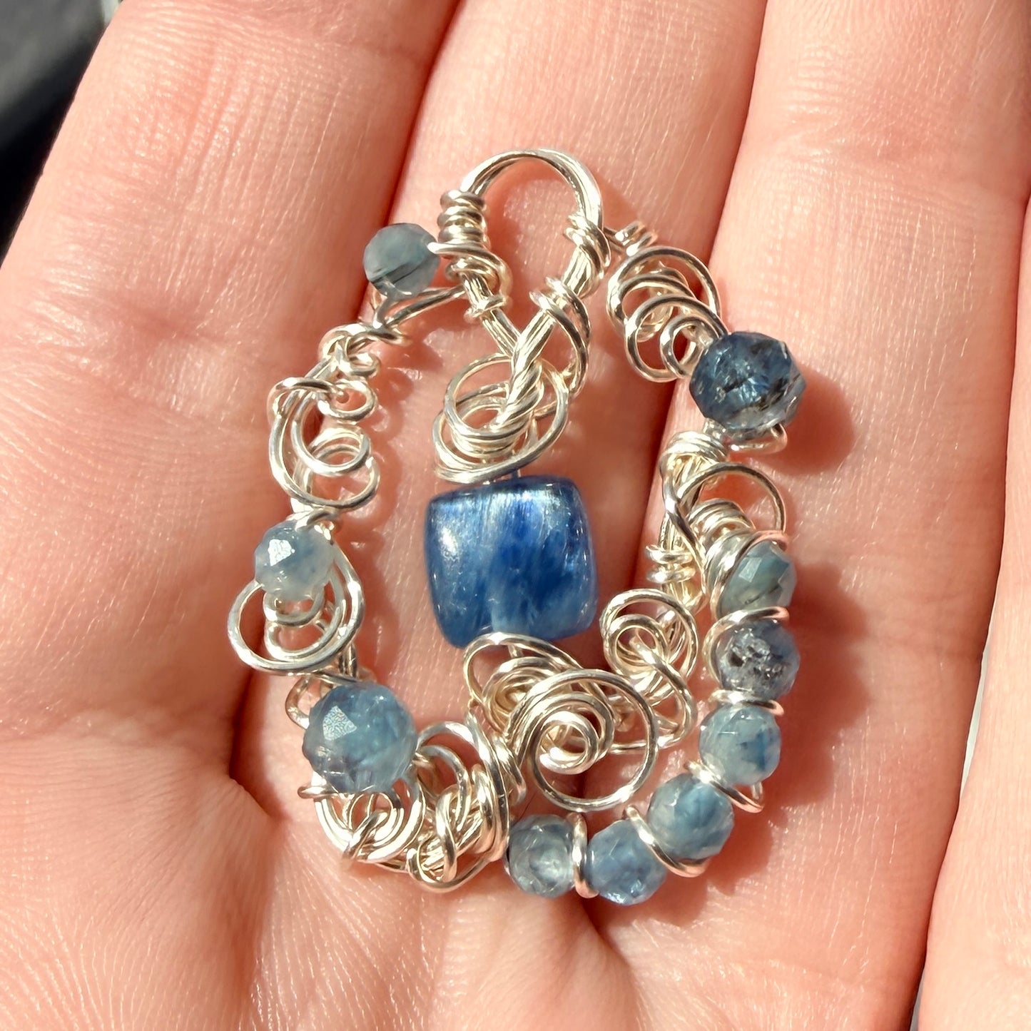 Blue Kyanite pendant #1
