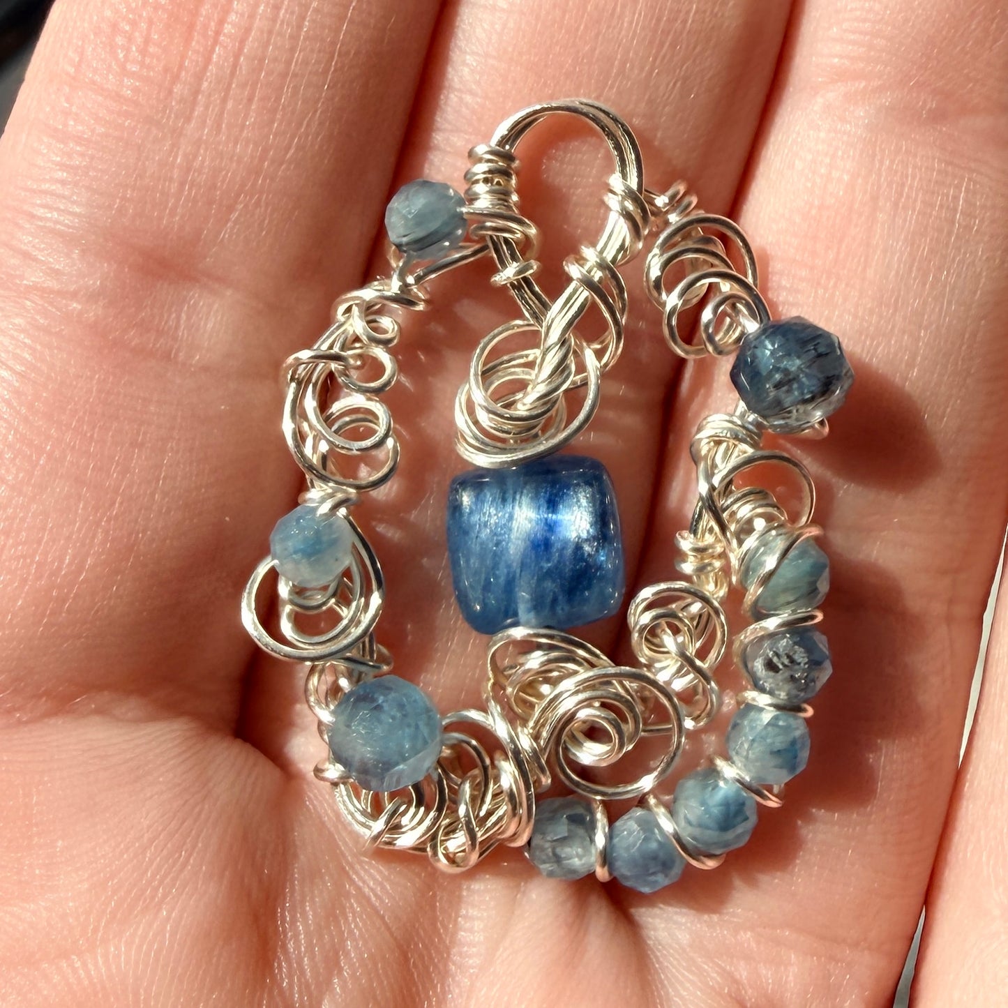 Blue Kyanite pendant #1