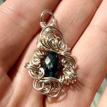 Teal Kyanite pendant #2