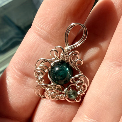 Teal Kyanite pendant #1