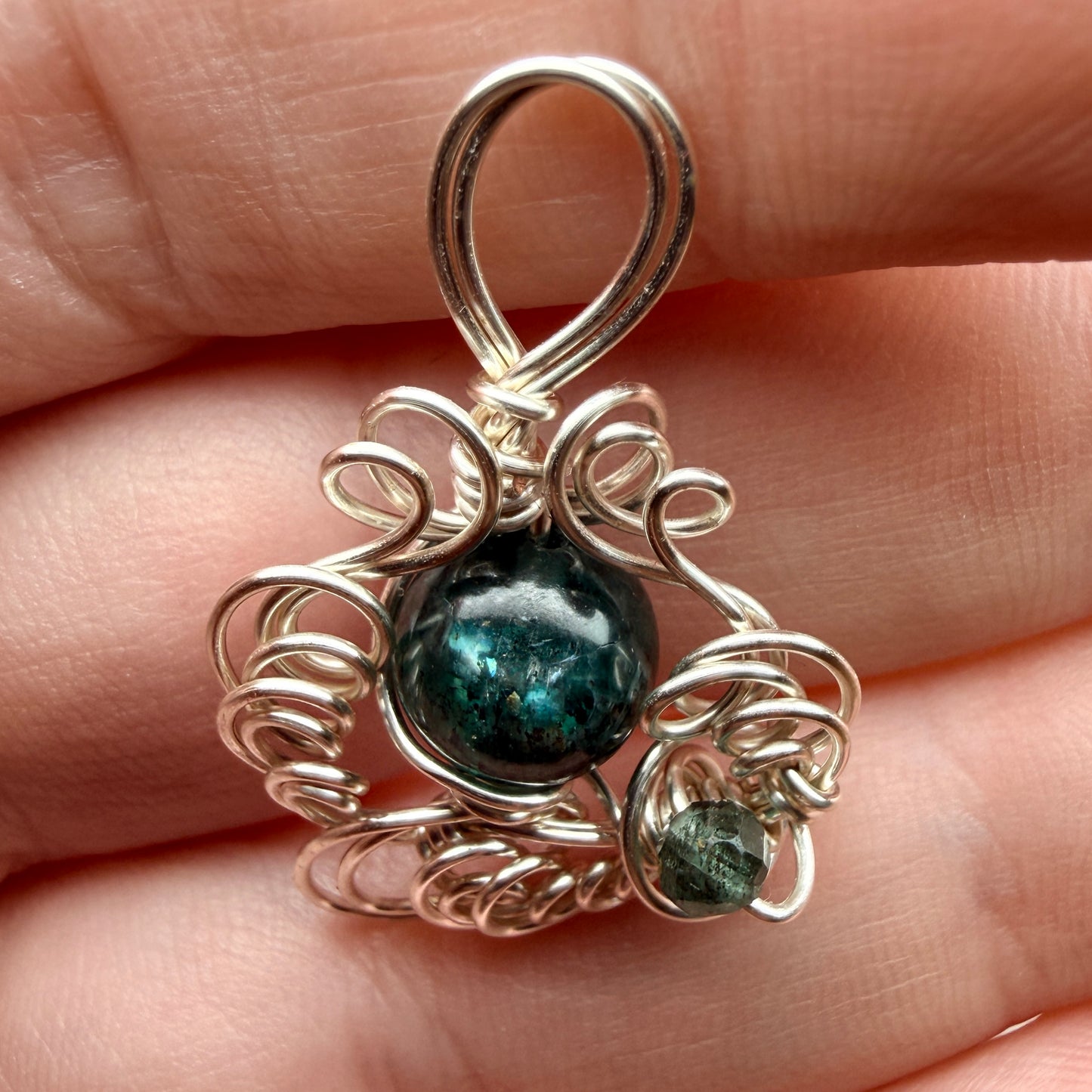 Teal Kyanite pendant #1