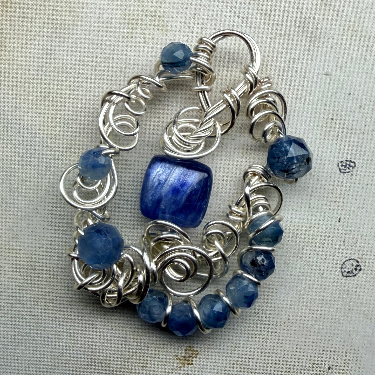 Blue Kyanite pendant #1
