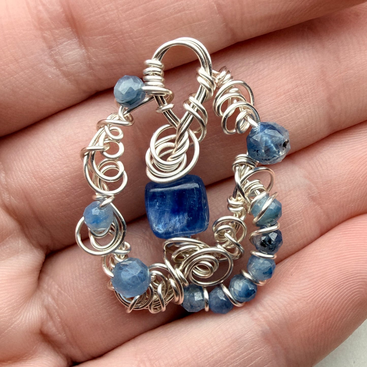 Blue Kyanite pendant #1