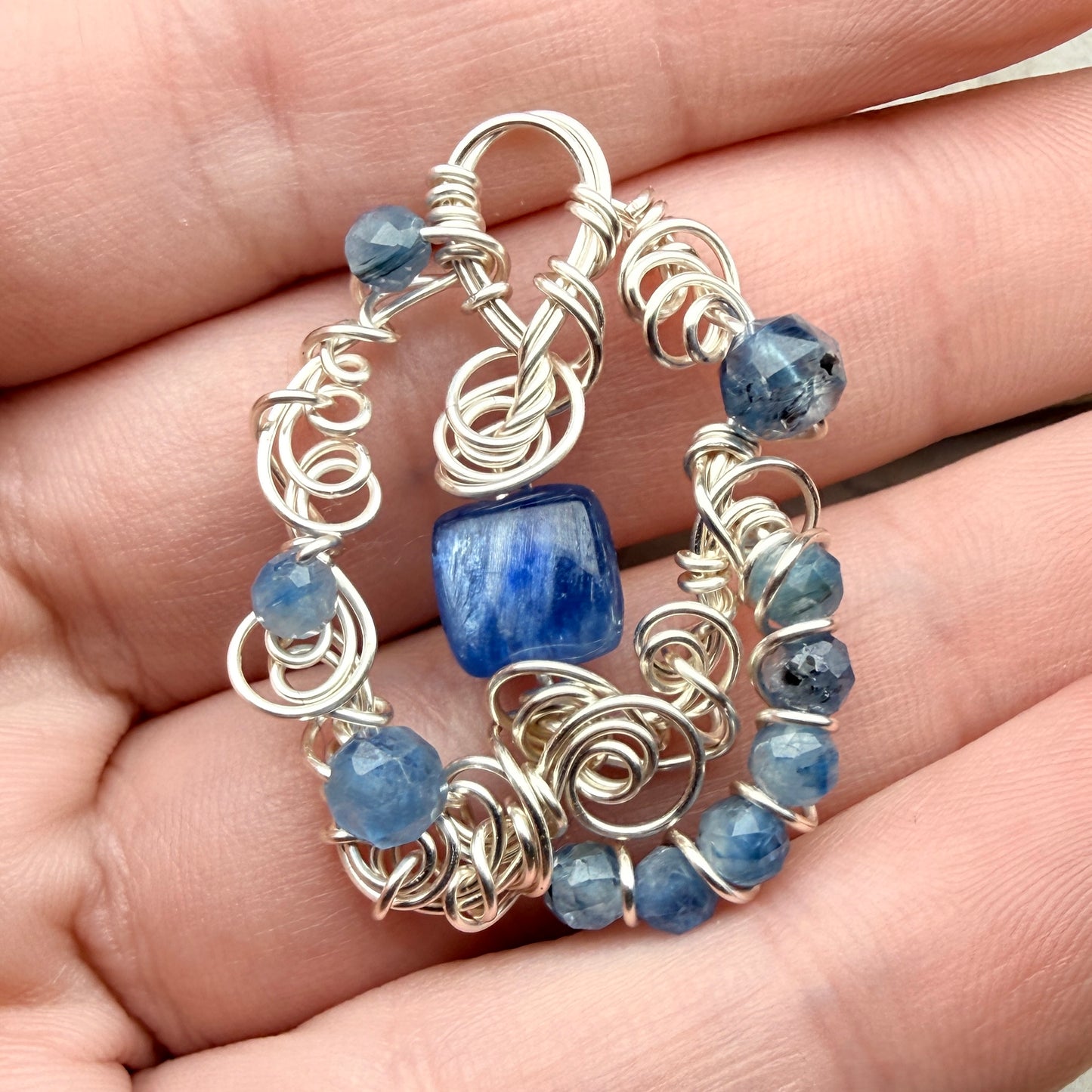 Blue Kyanite pendant #1