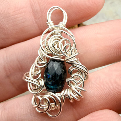 Teal Kyanite pendant #2
