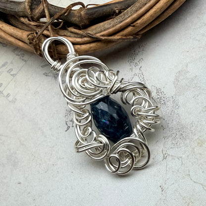 Teal Kyanite pendant #2