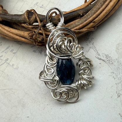 Teal Kyanite pendant #2