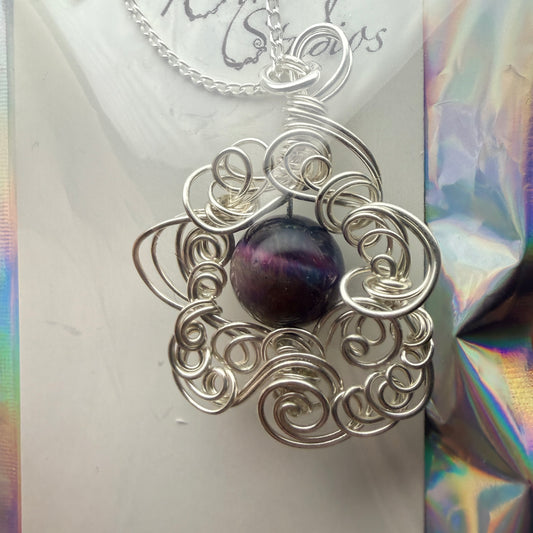 Magpie Rummage Sale - galaxy tiger’s eye pendant