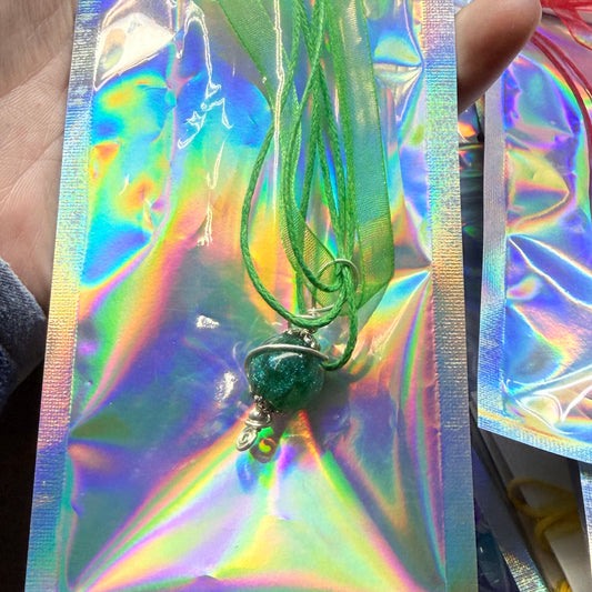 Magpie Rummage Sale - Starlight Pendant - green